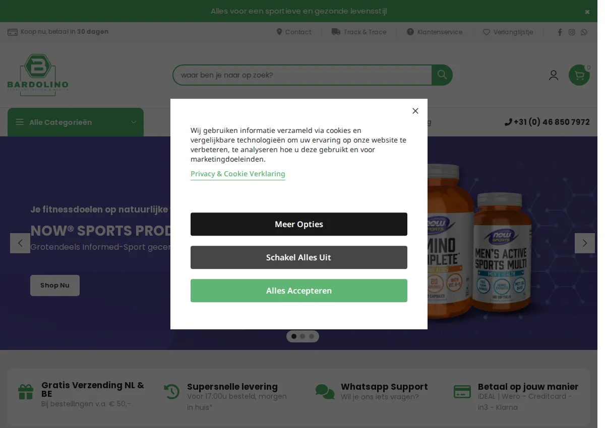 Store homepage