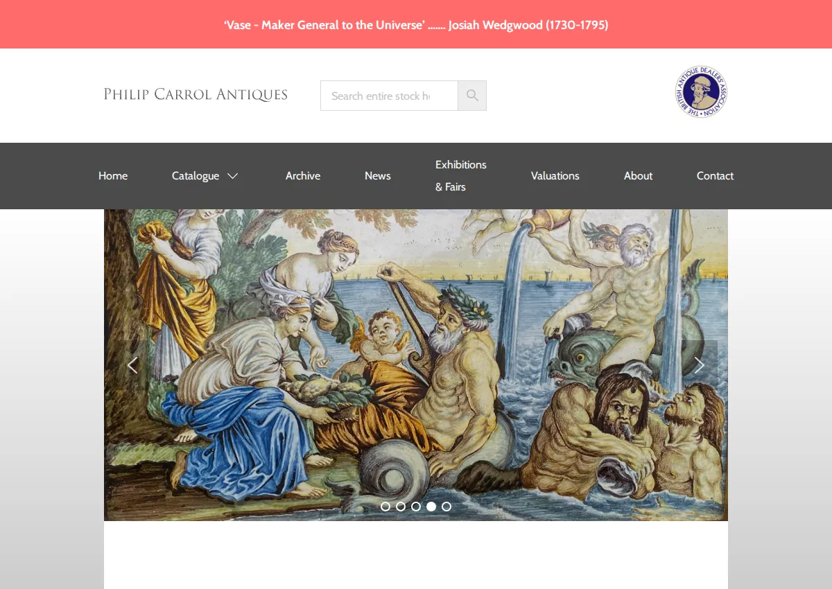 Store homepage