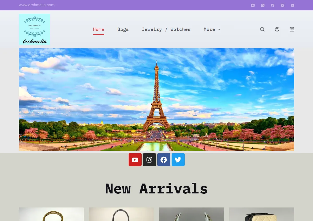 Store homepage