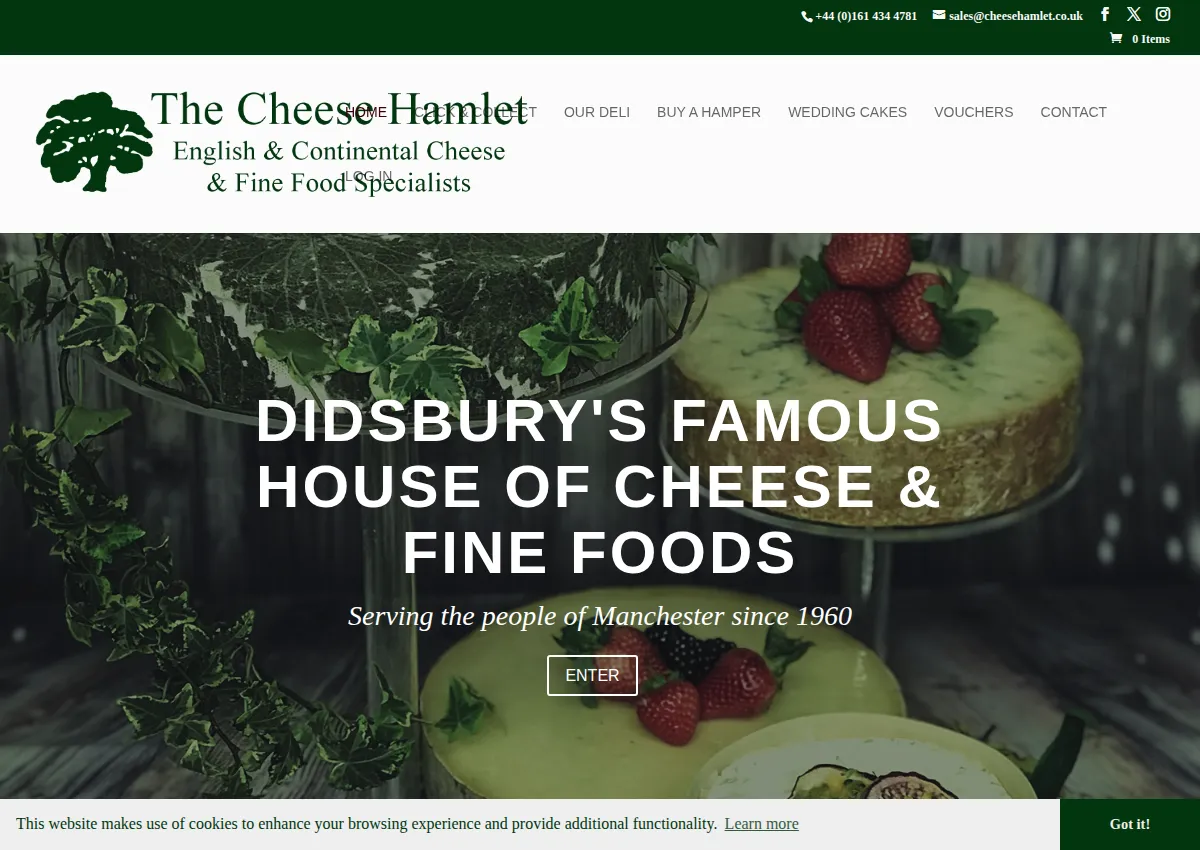 Store homepage