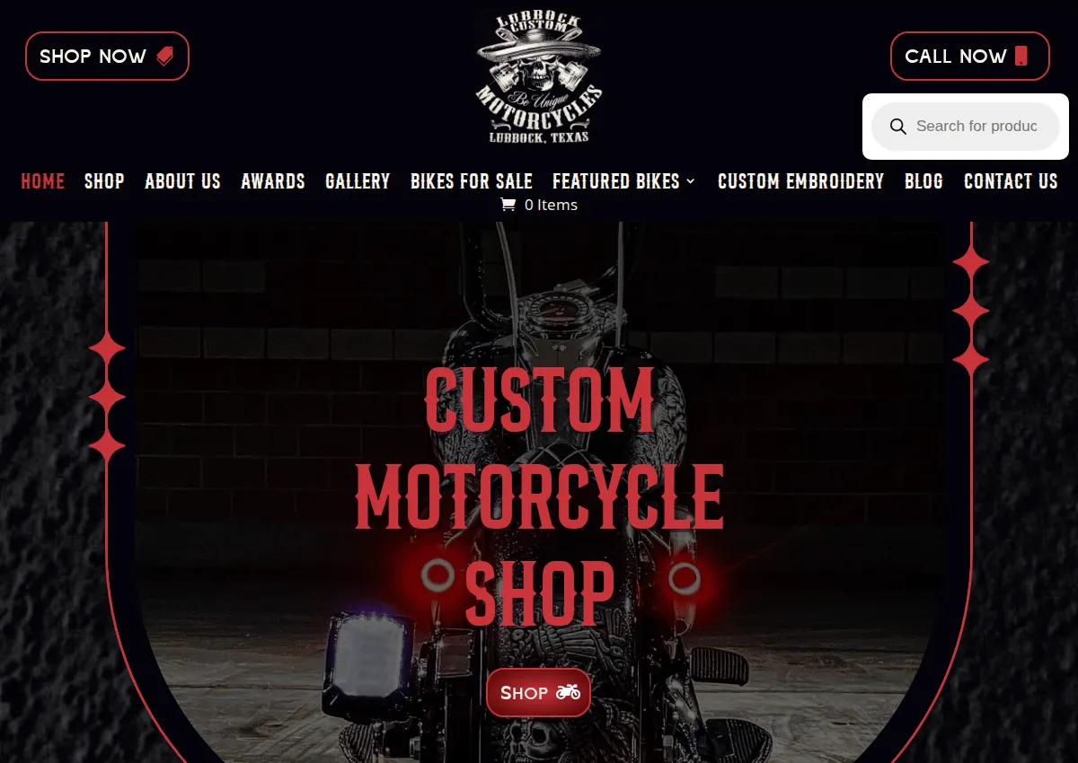 Store homepage