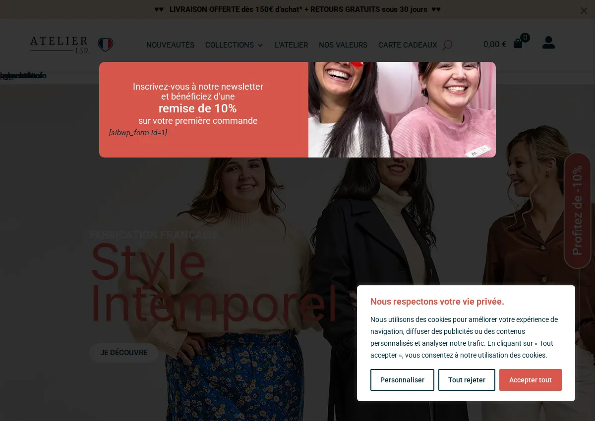 Store homepage