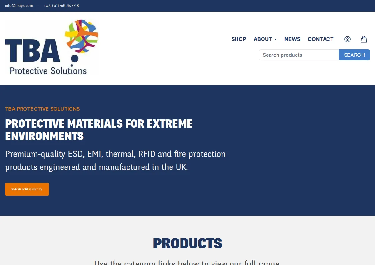 Store homepage