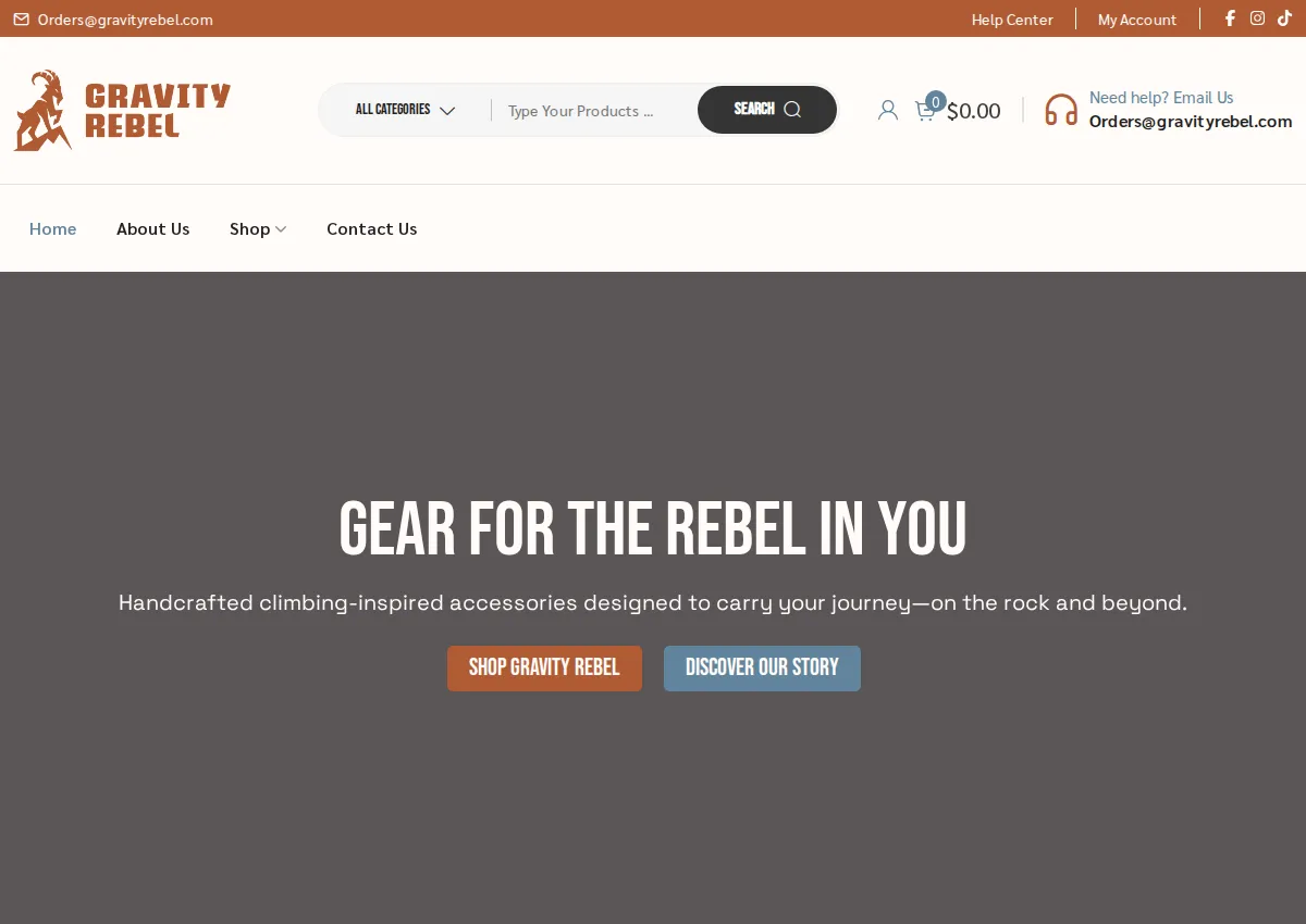 Store homepage