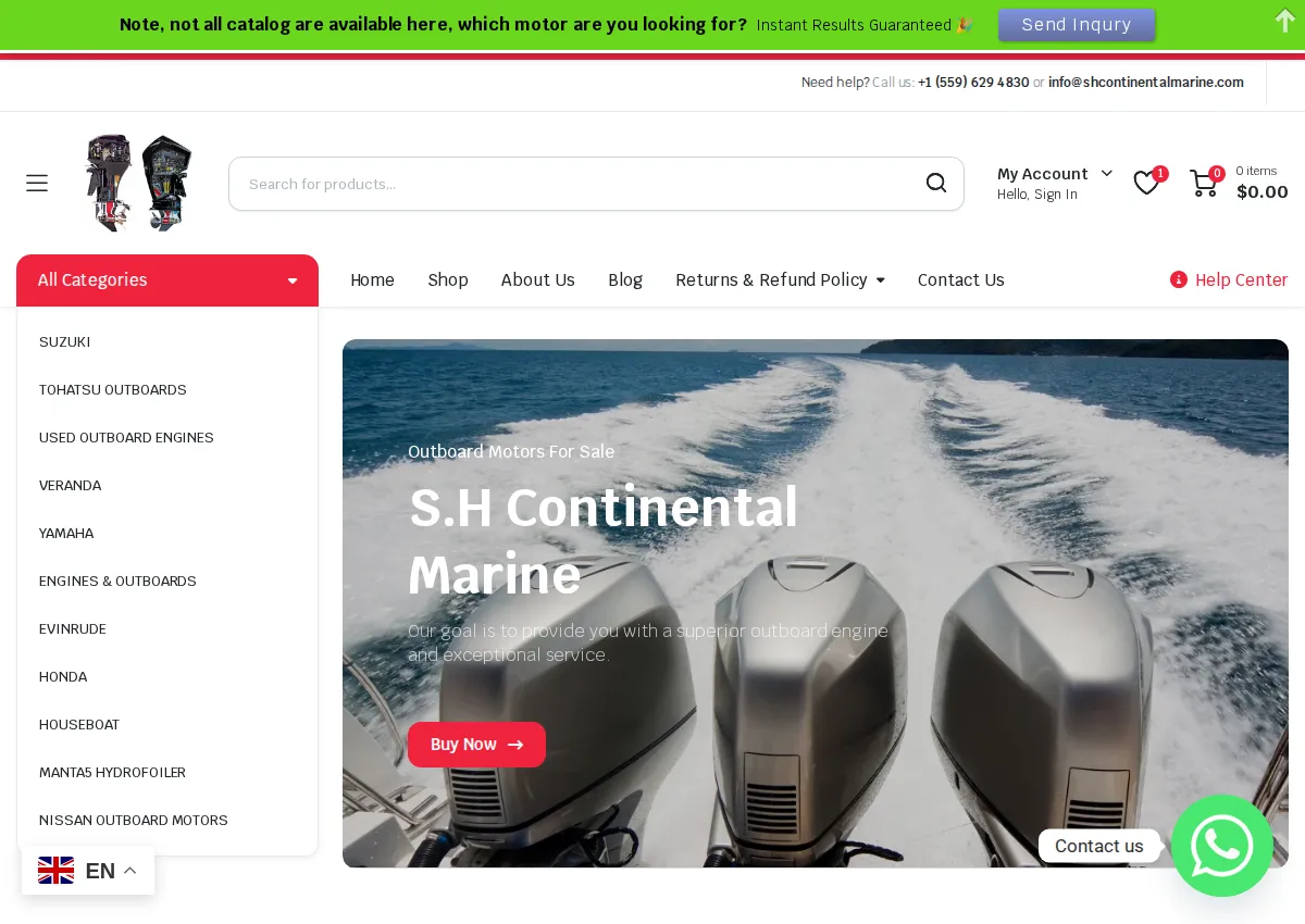 Store homepage