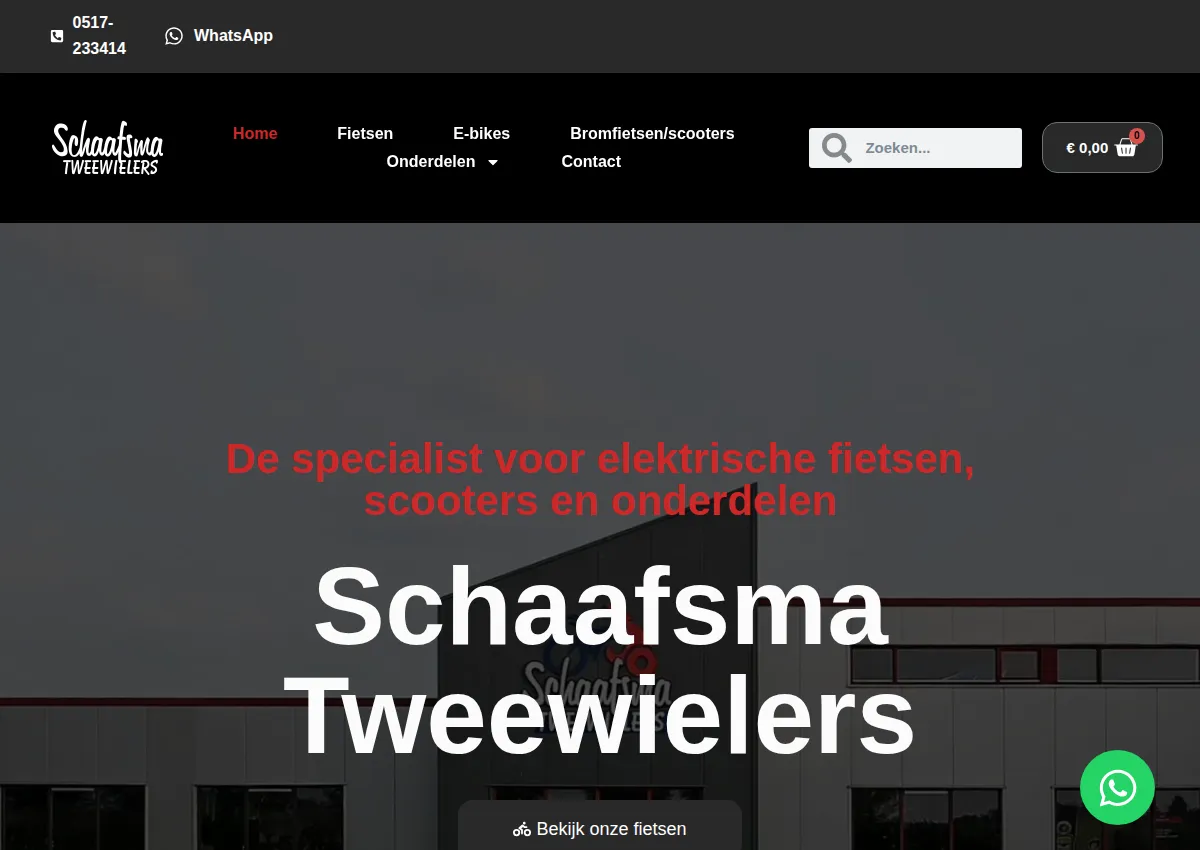 Store homepage