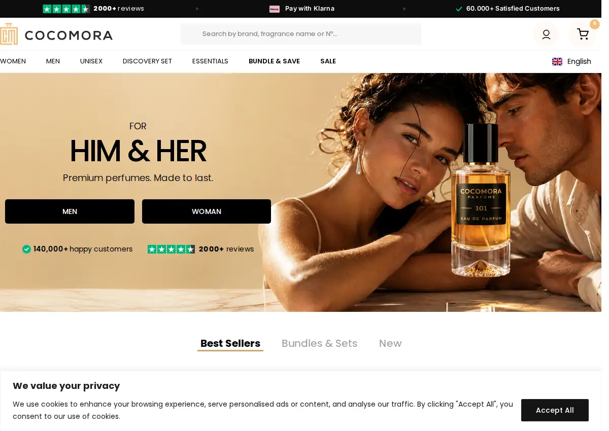 Store homepage
