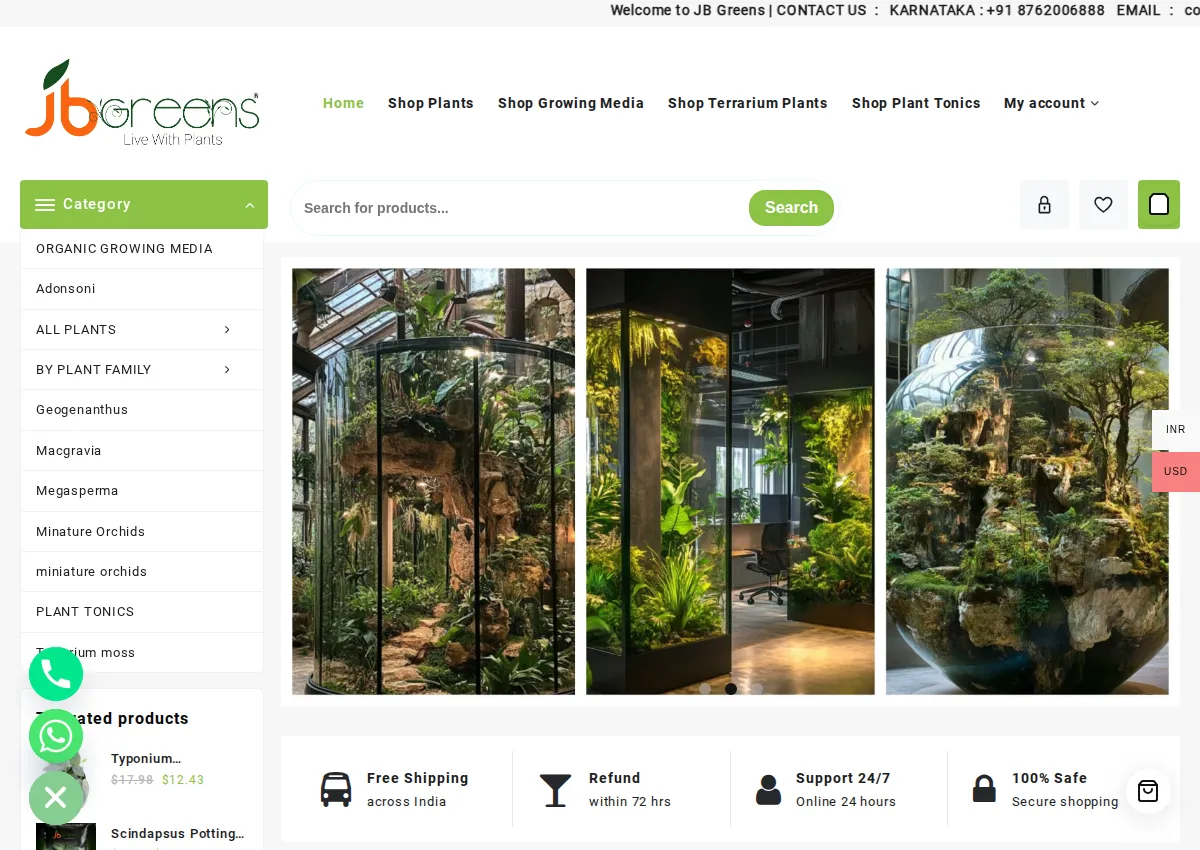 Store homepage