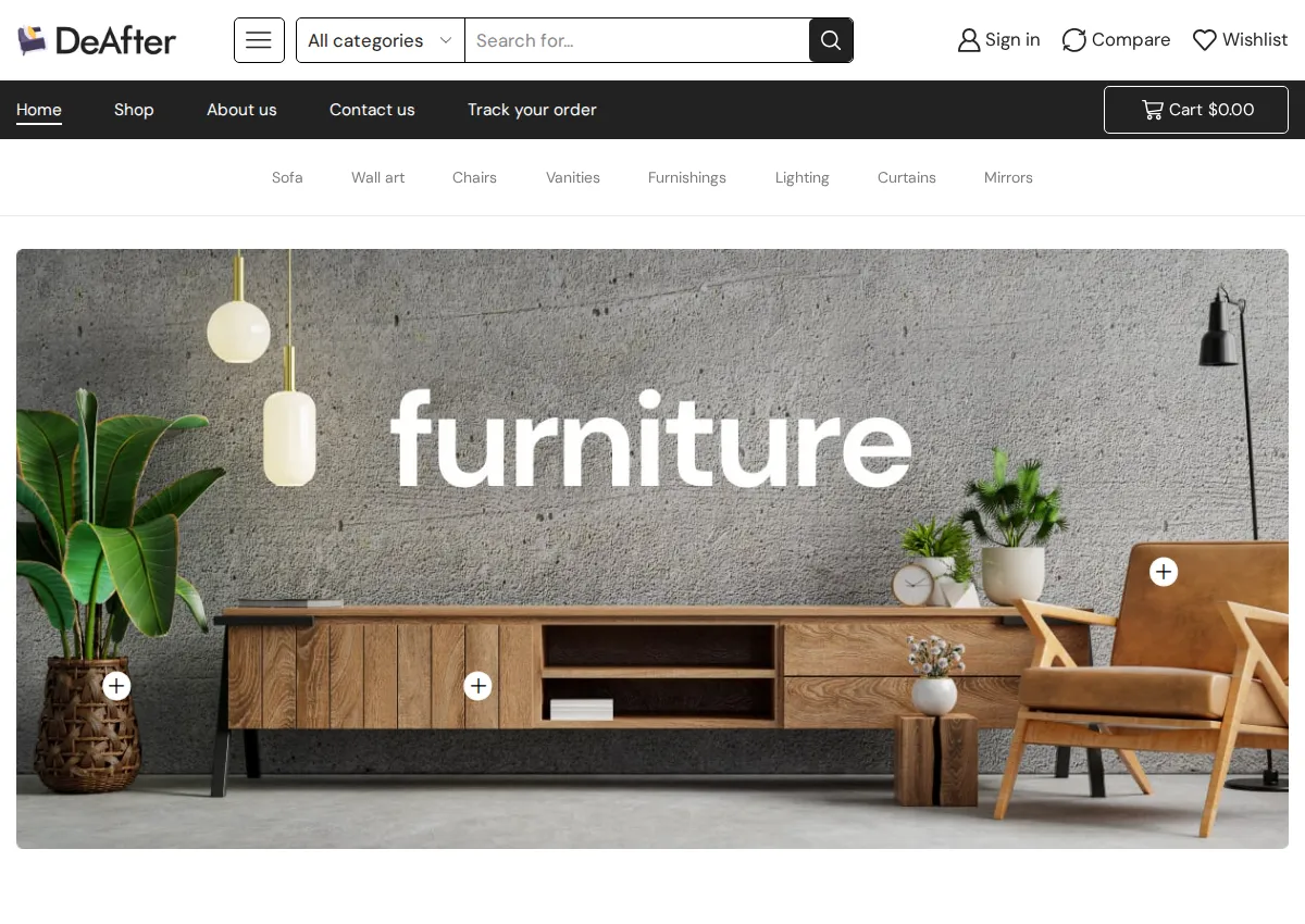 Store homepage