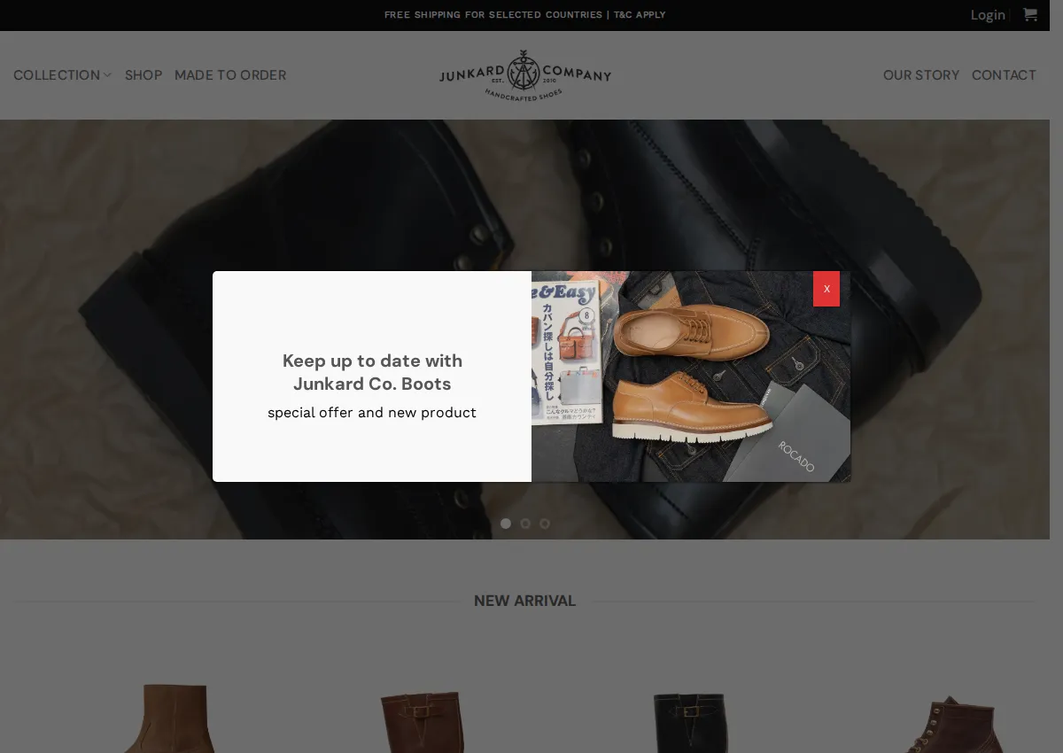 Store homepage