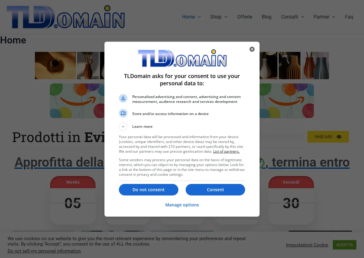 Store homepage