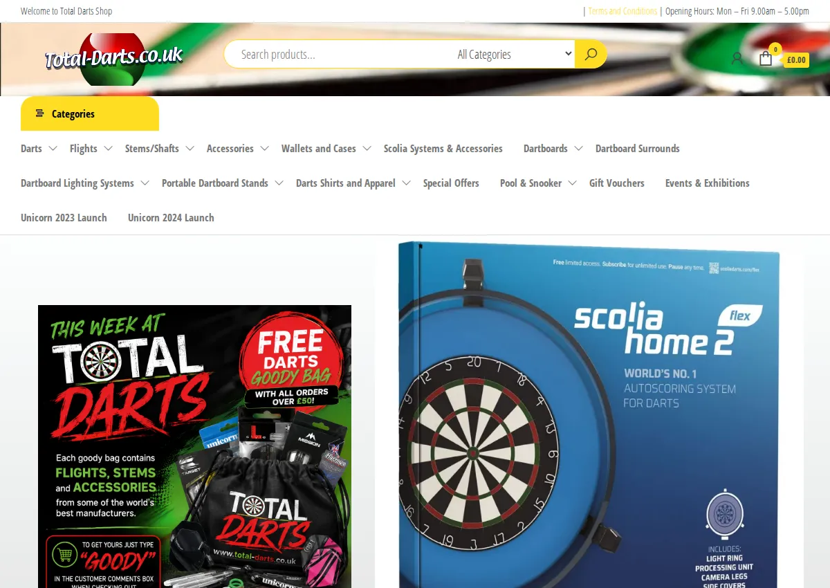 Store homepage