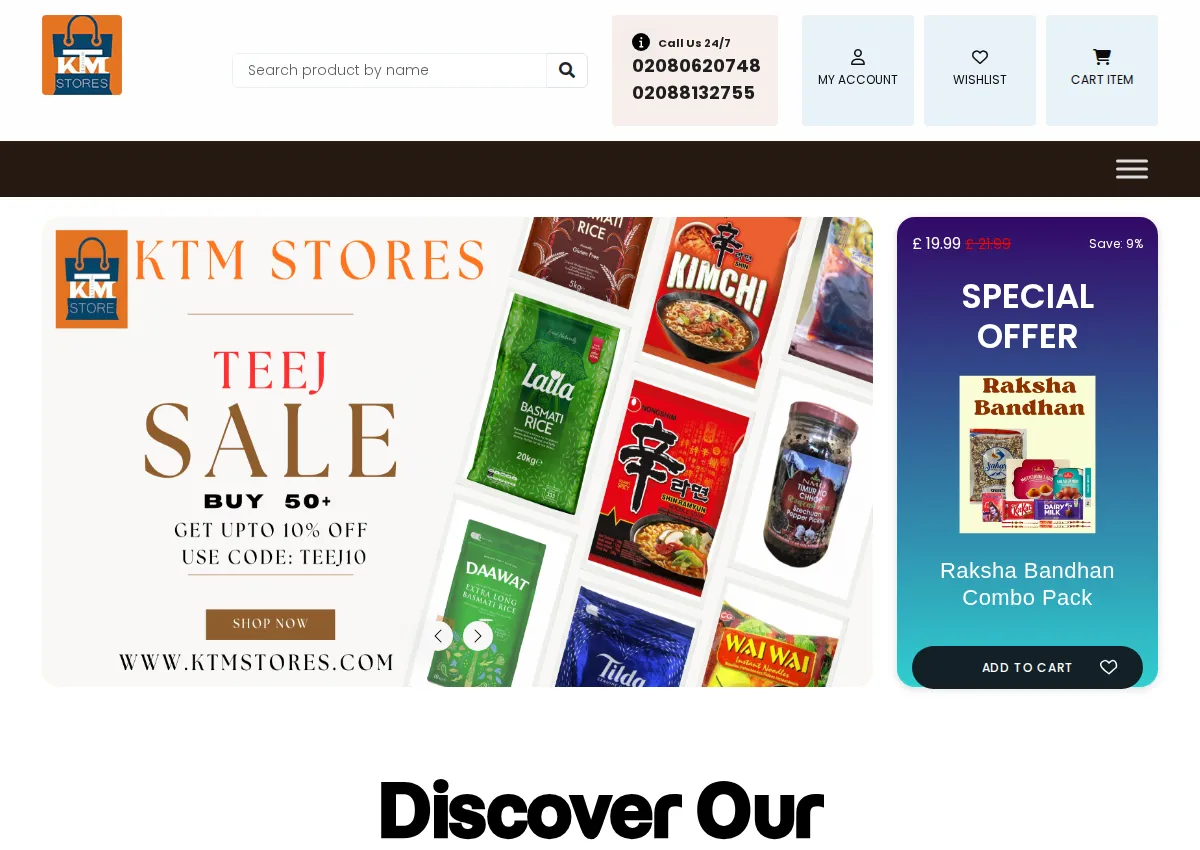 Store homepage