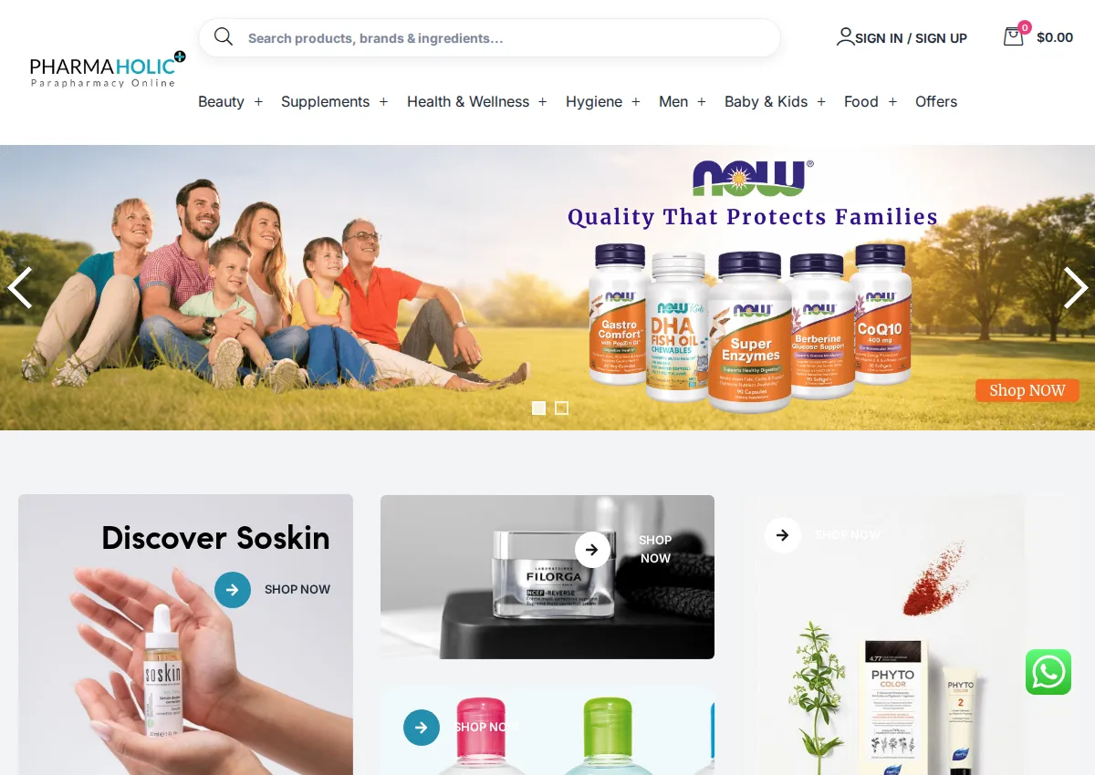 Store homepage