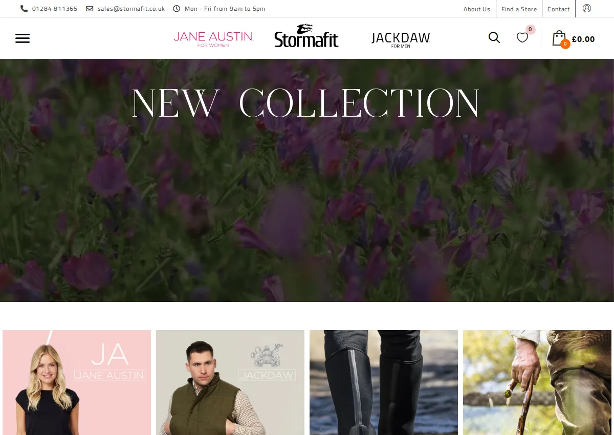 Store homepage