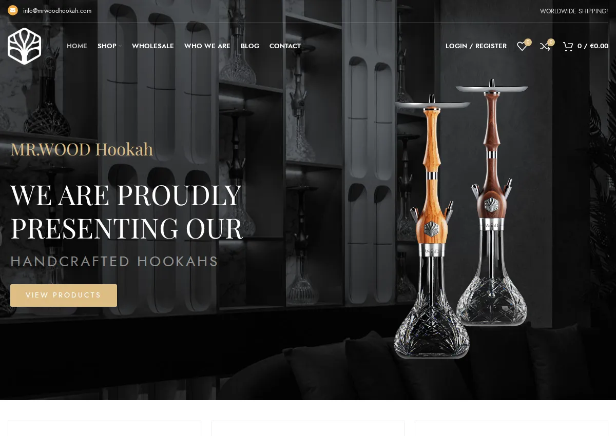 Store homepage