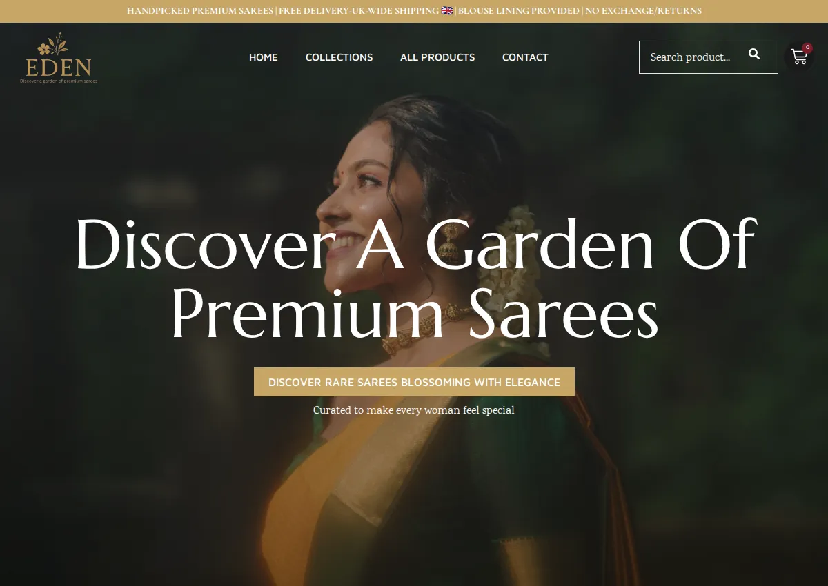 Store homepage
