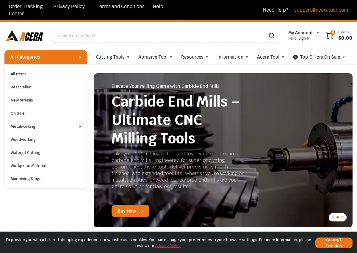 Store homepage