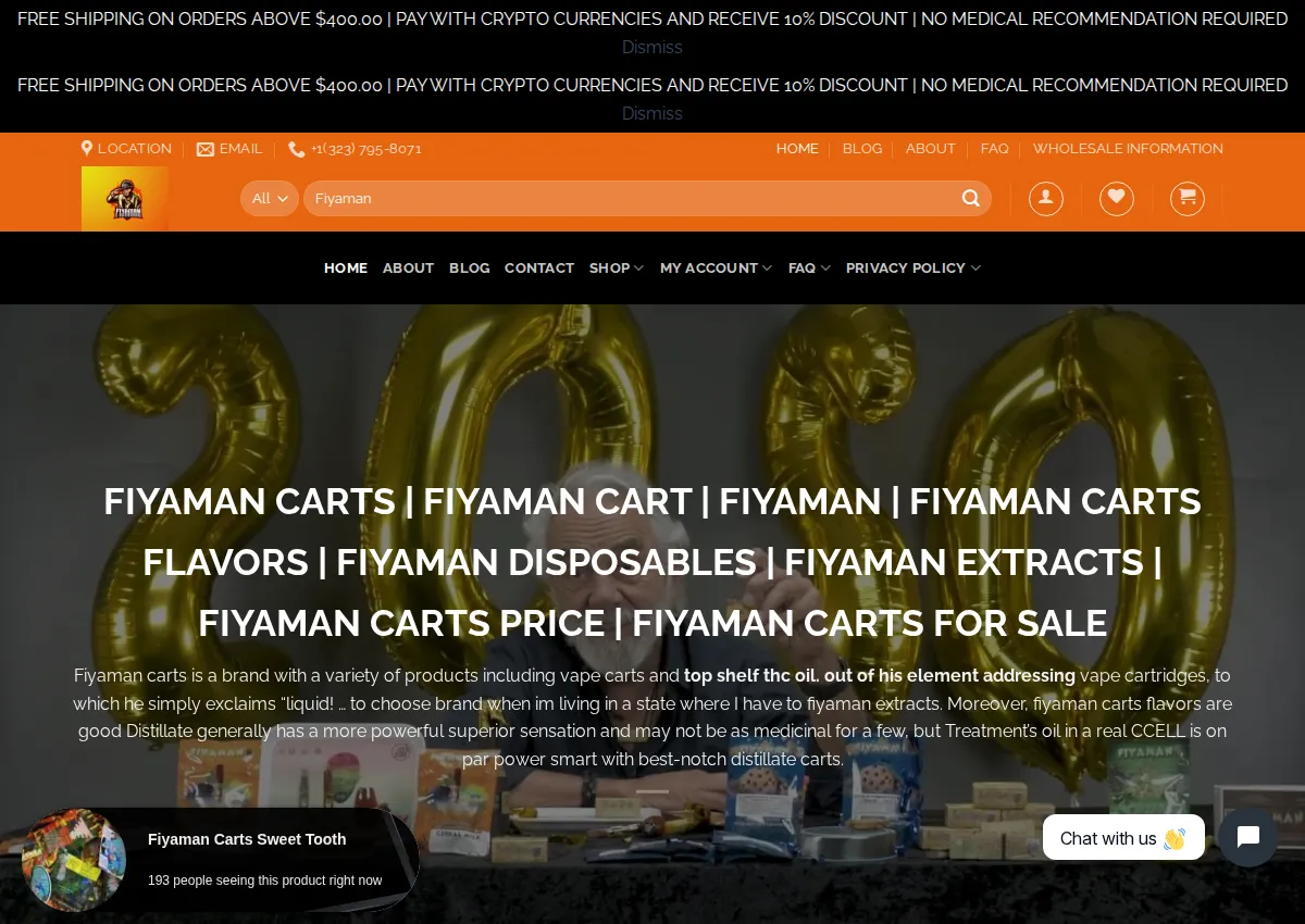 Store homepage