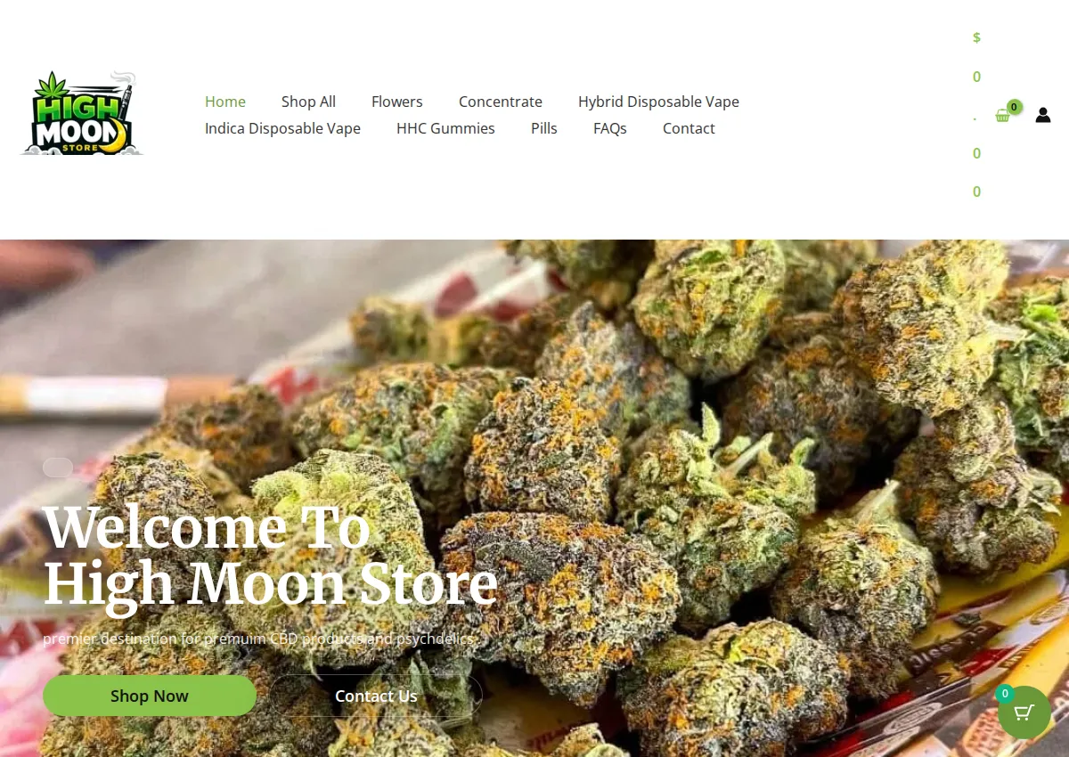 Store homepage