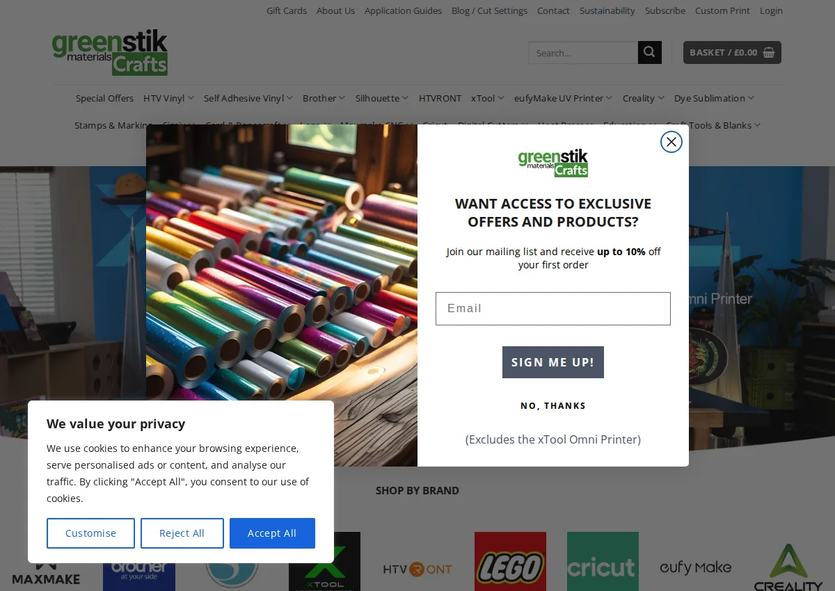 Store homepage