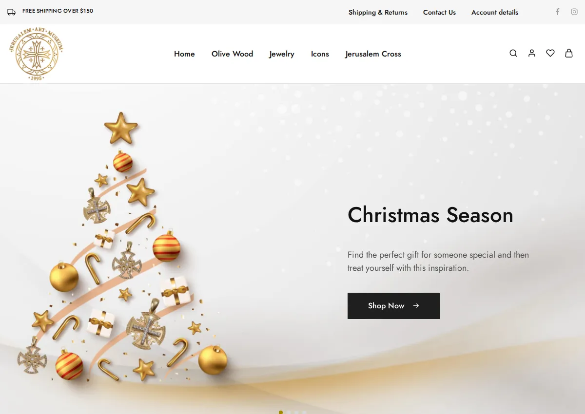 Store homepage
