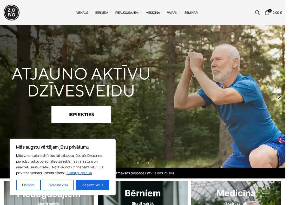 Store homepage