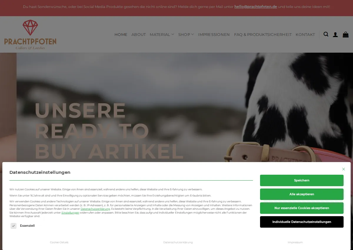 Store homepage
