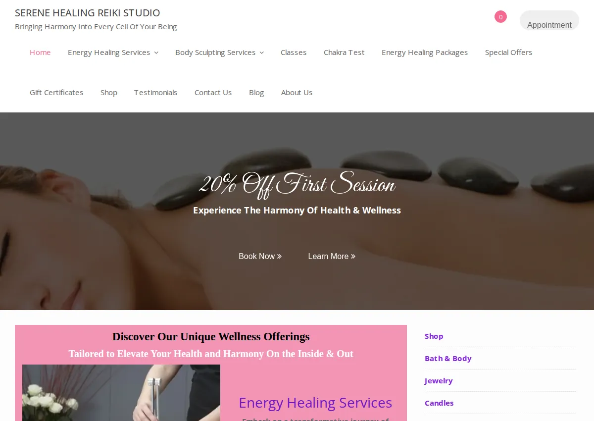 Store homepage