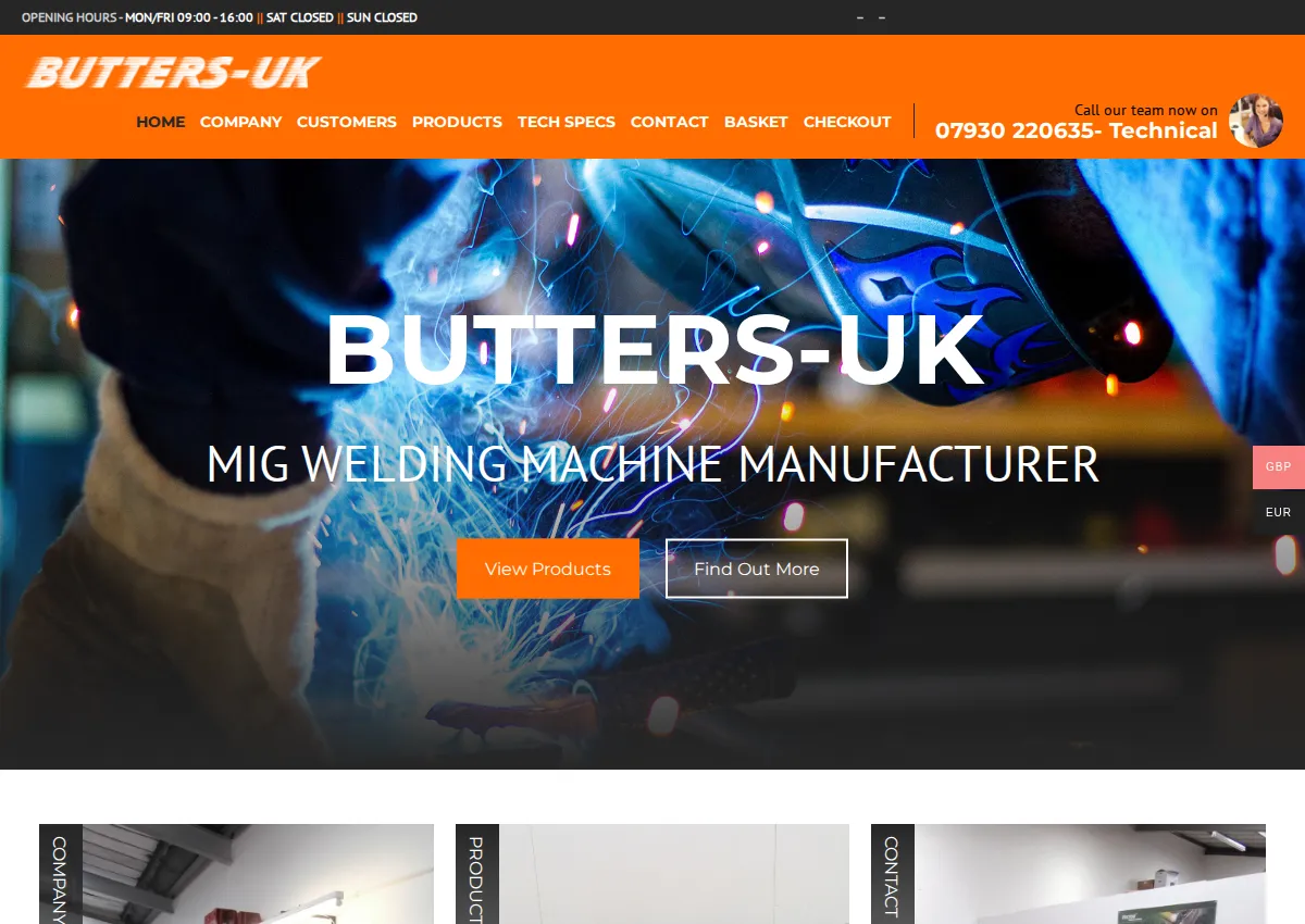 Store homepage
