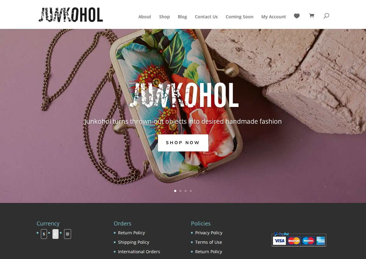 Store homepage