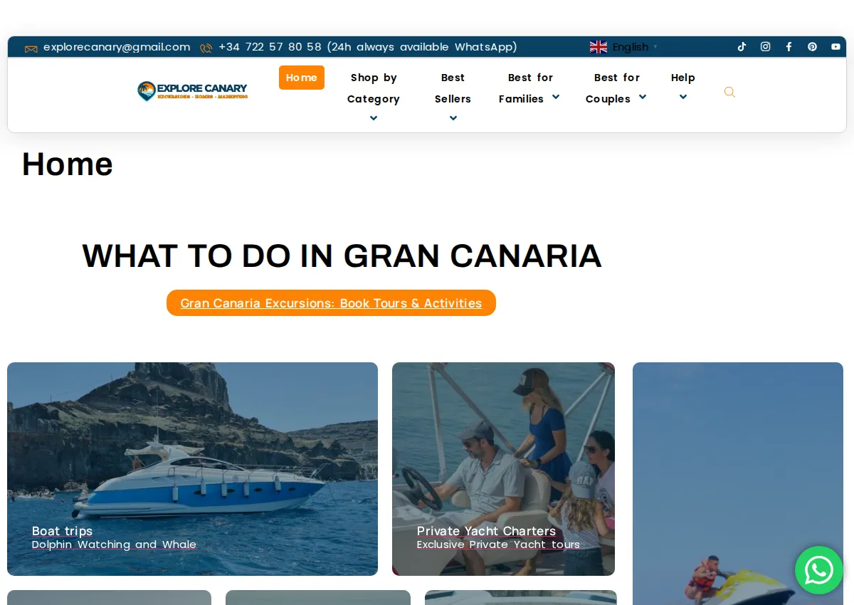 Store homepage