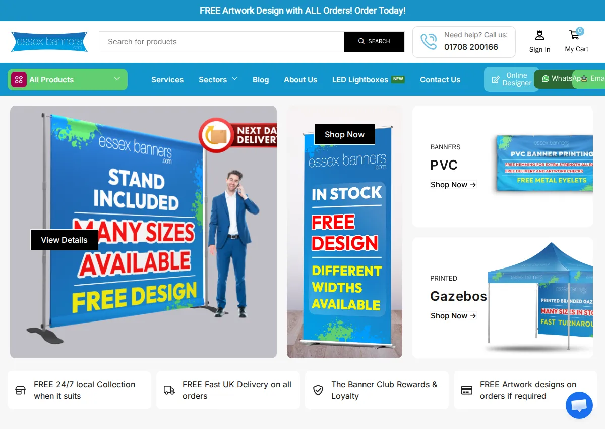 Store homepage