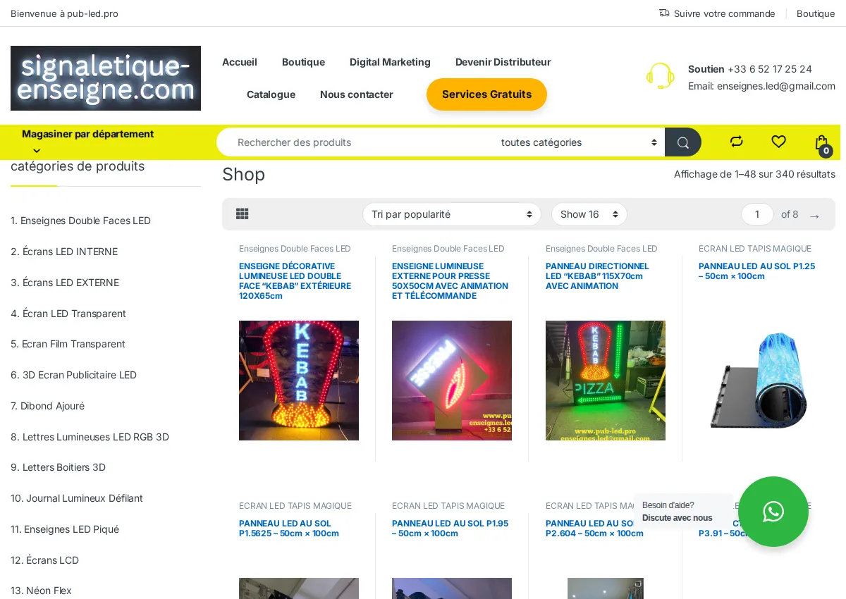 Store homepage