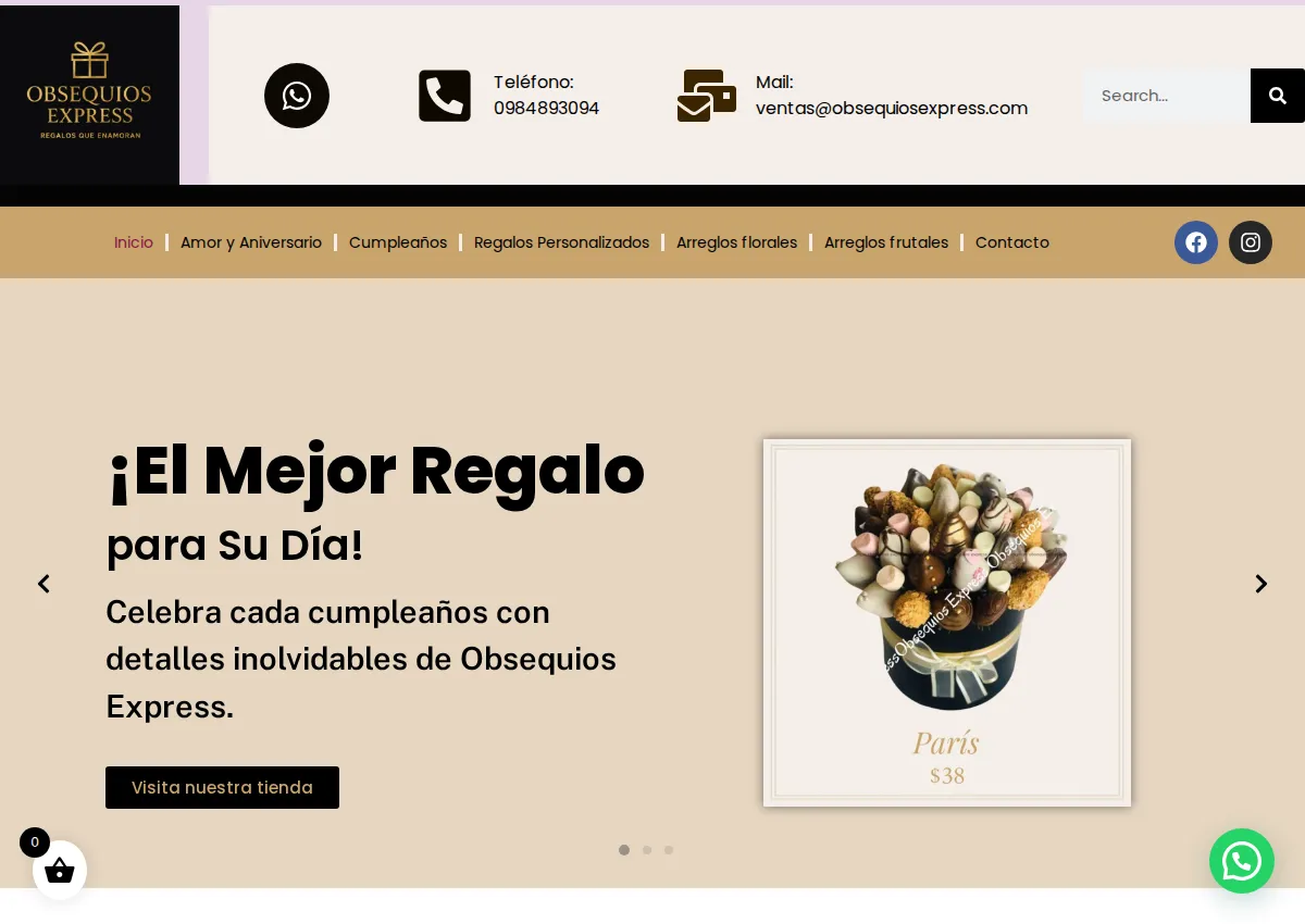 Store homepage