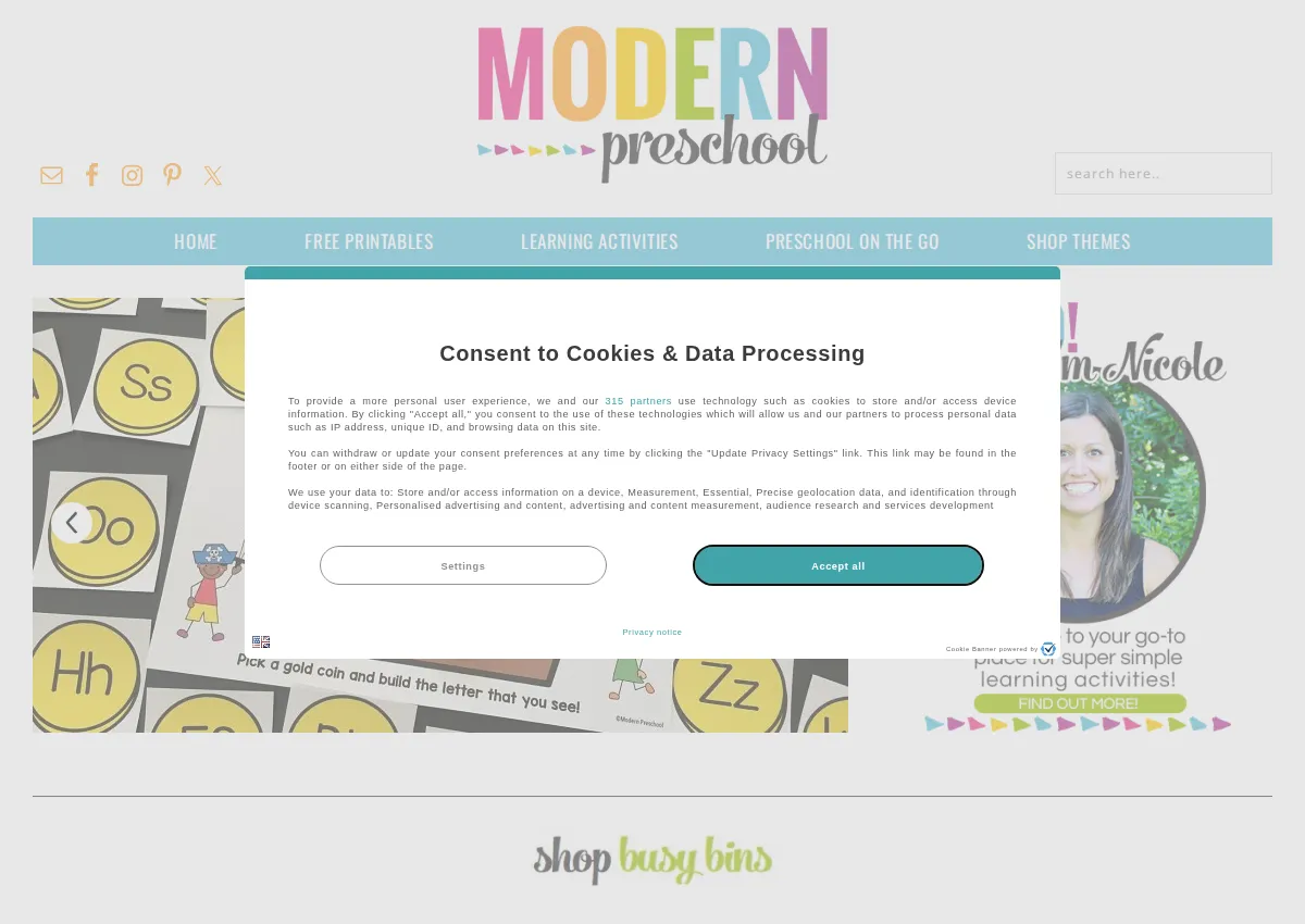 Store homepage