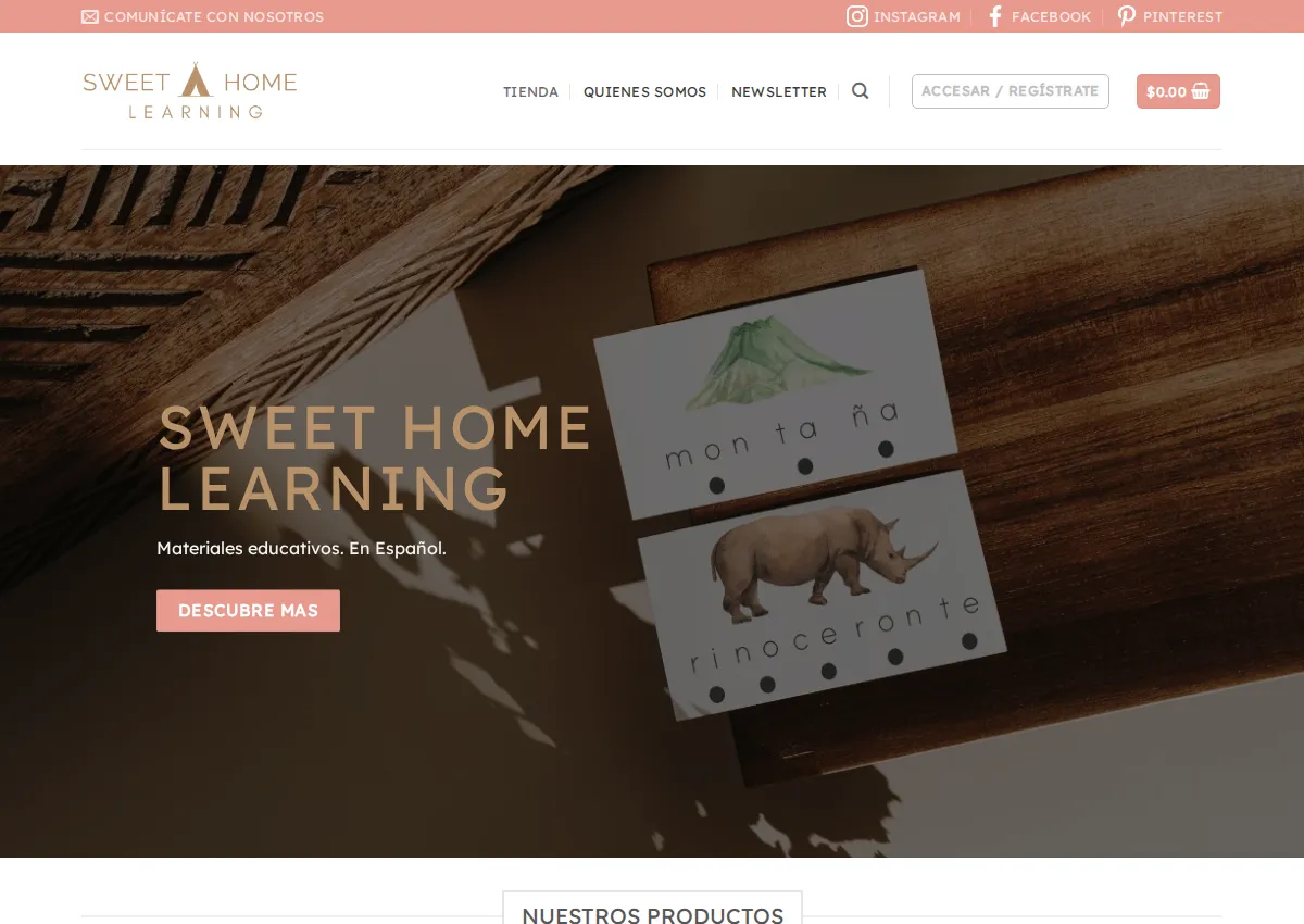 Store homepage