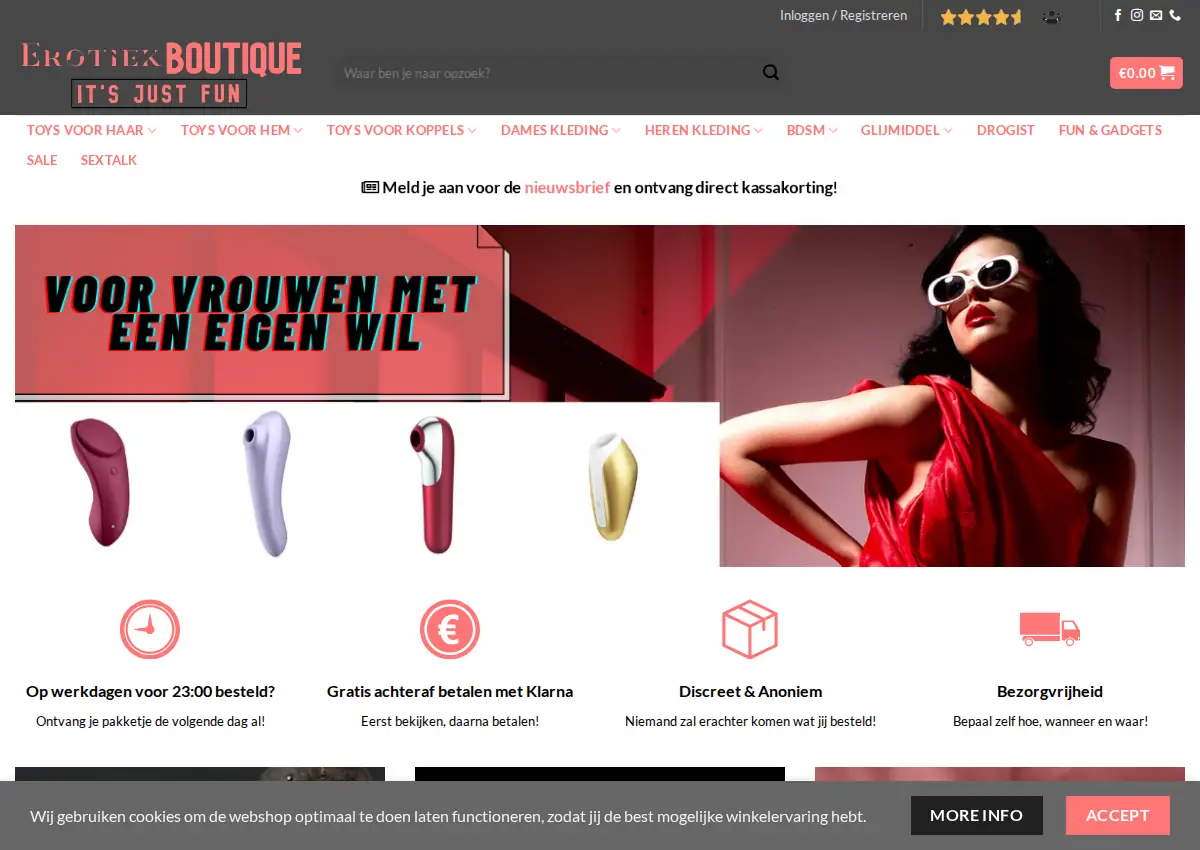 Store homepage