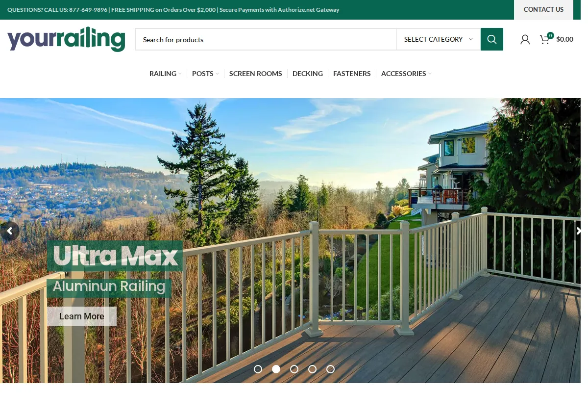 Store homepage