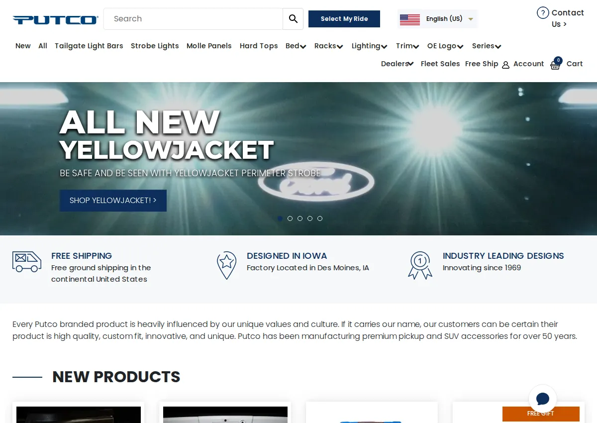 Store homepage