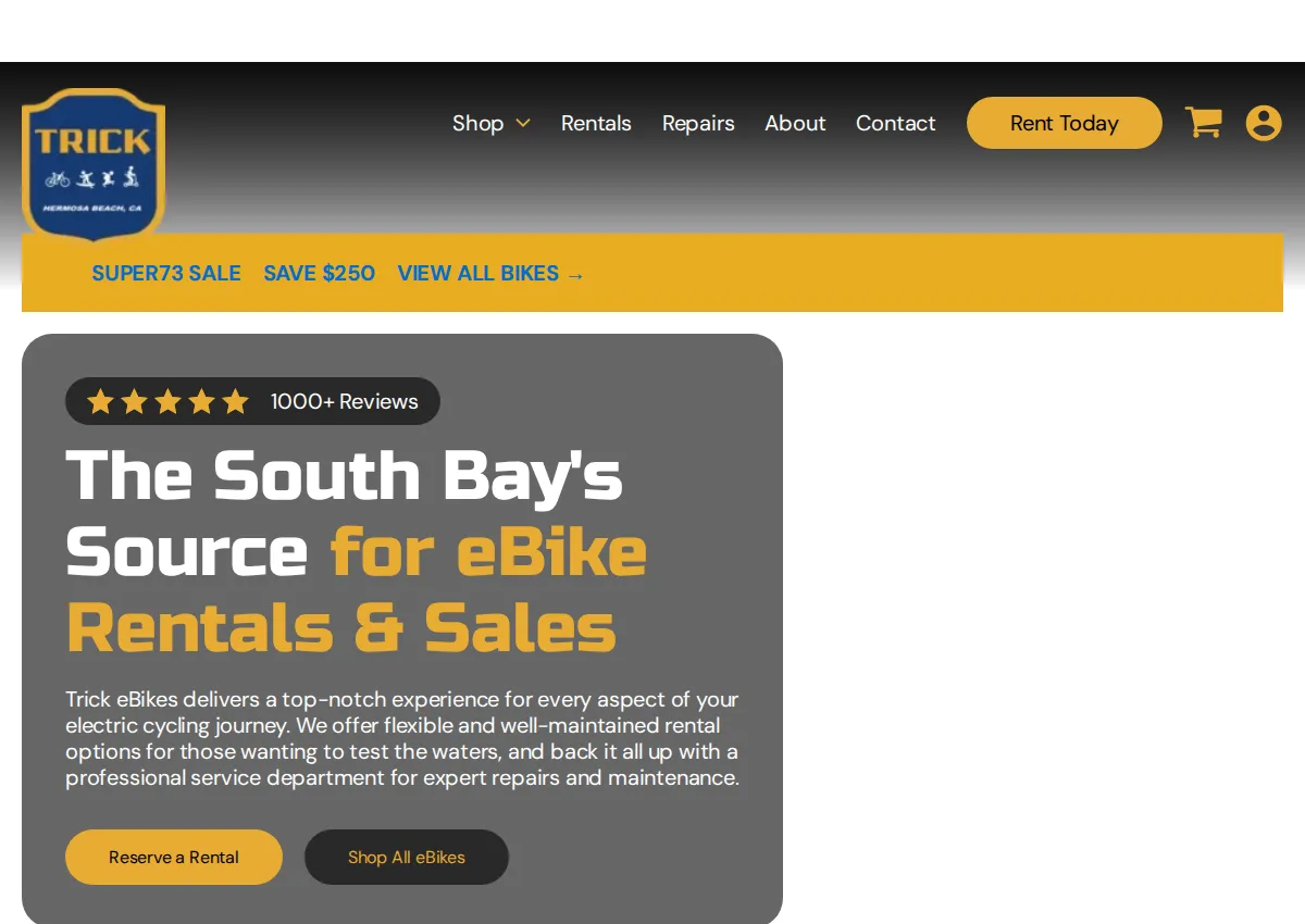 Store homepage