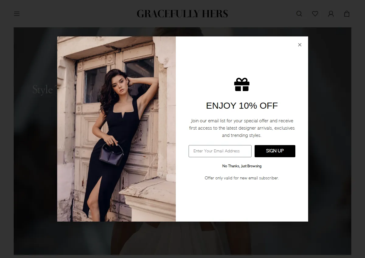 Store homepage