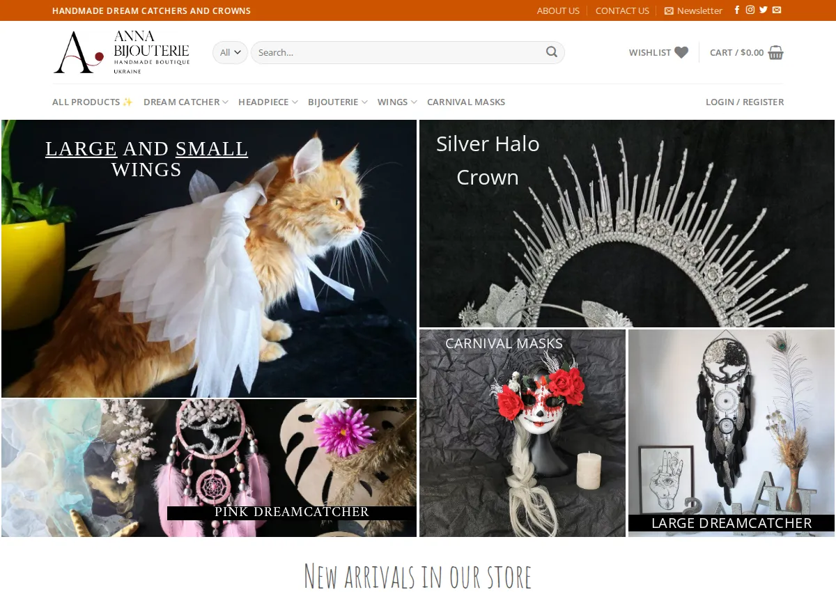 Store homepage