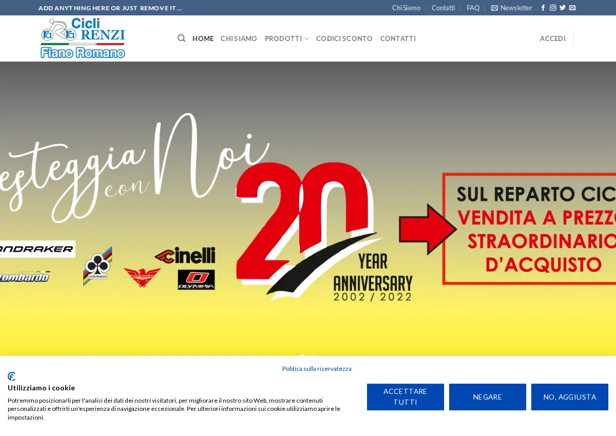 Store homepage