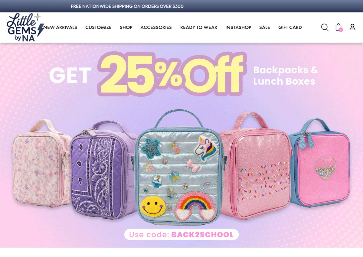 Store homepage