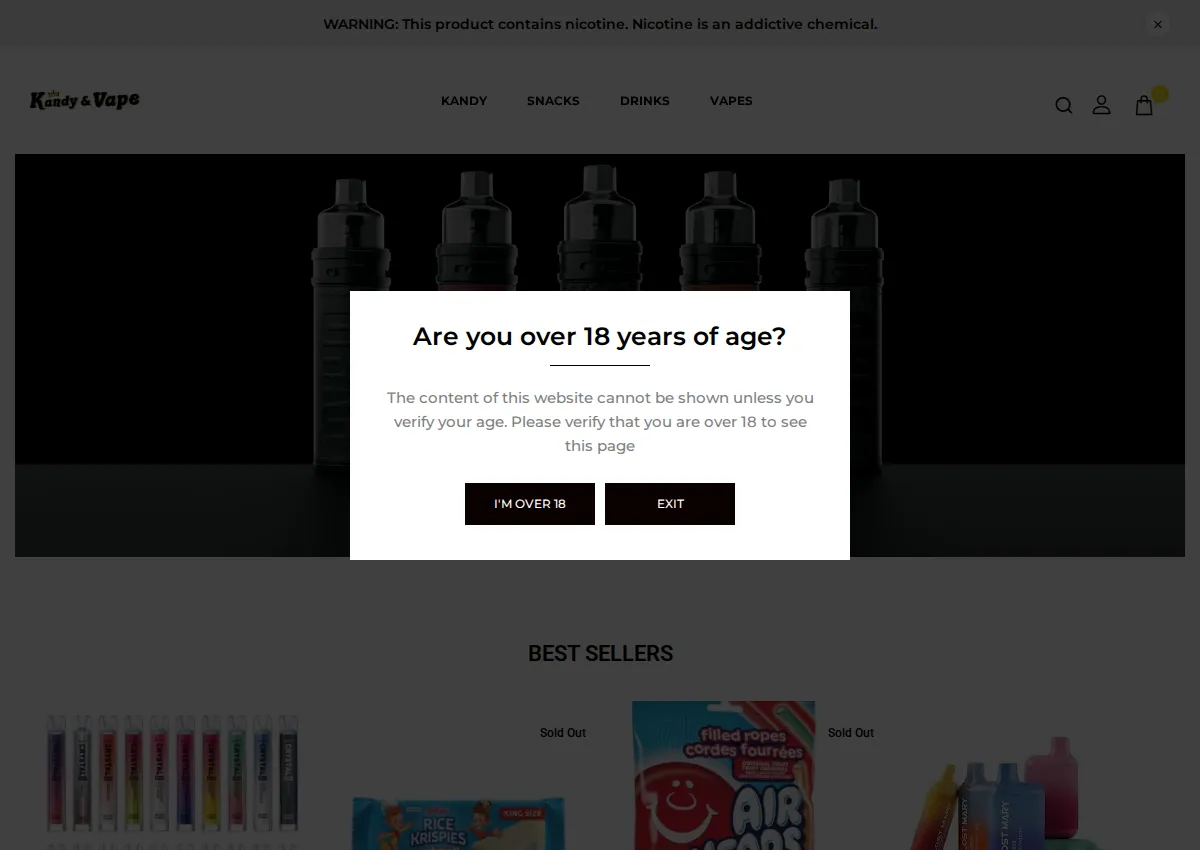 Store homepage