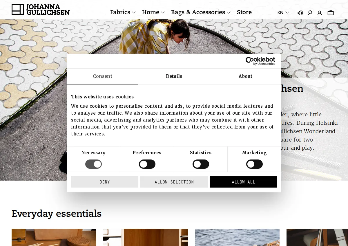 Store homepage