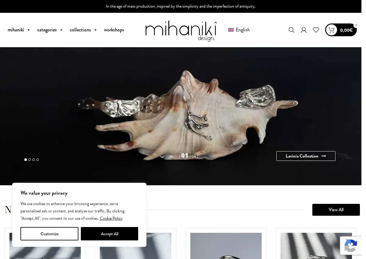 Store homepage