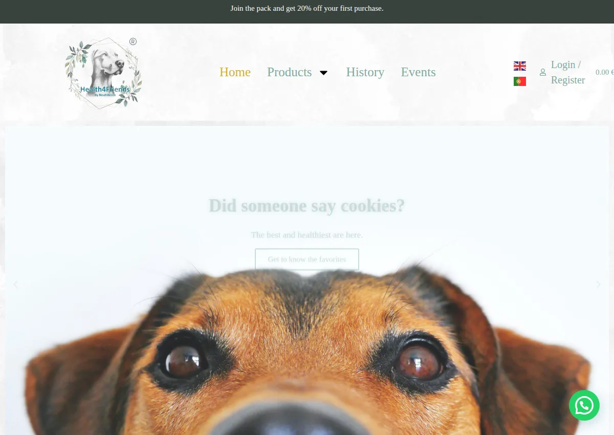 Store homepage