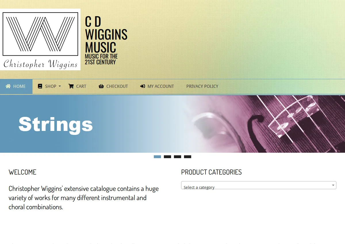 Store homepage